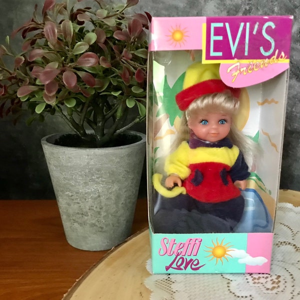 Evi's Friends Steffi Love Doll Original Sealed Unopened Box Never Played With Simba Toys Vintage Collectible Blonde Blue Eyes