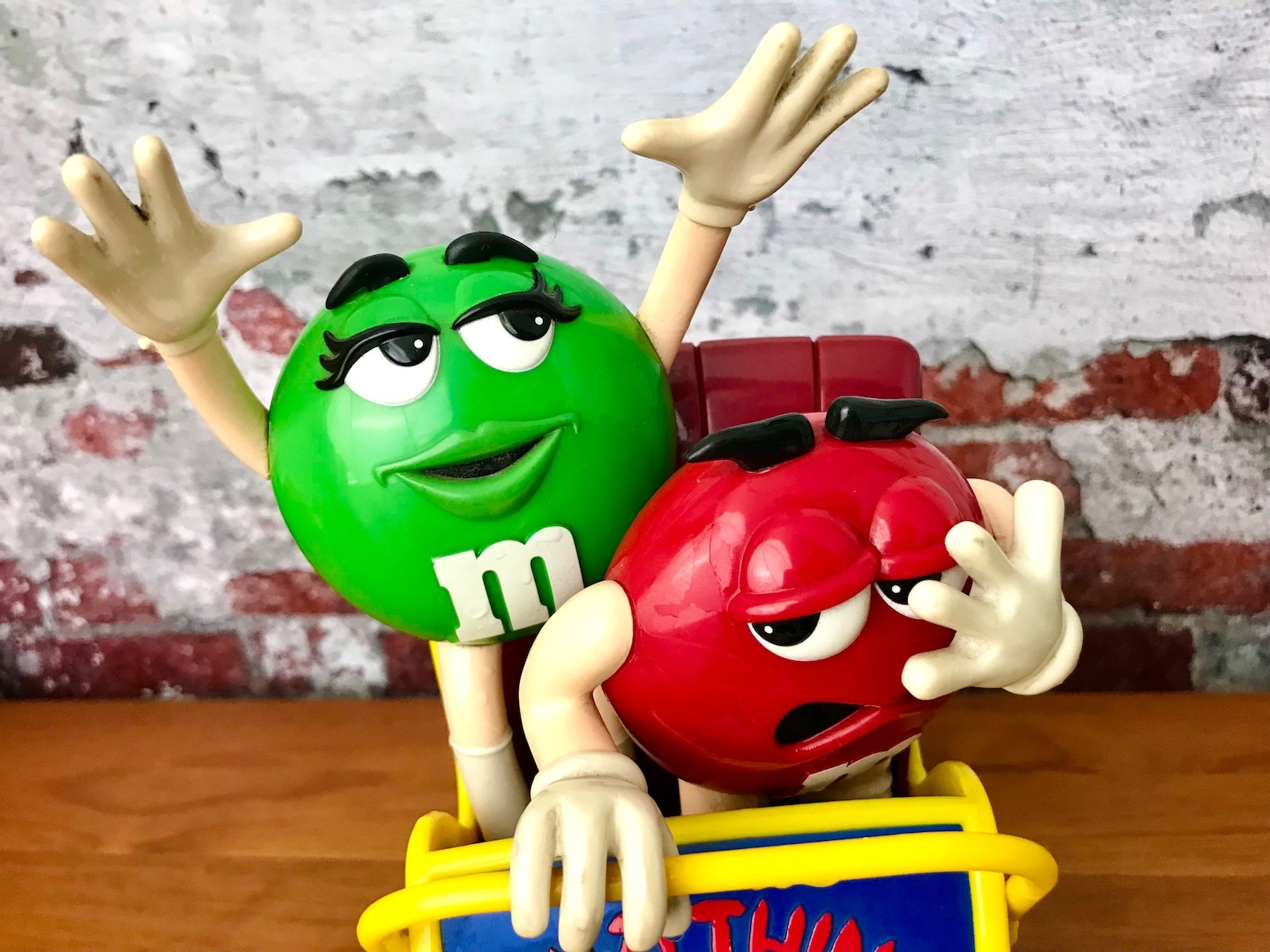 1990s M&m's M and M Candy Dispenser Collectible Wild Thing Roller Coaster Amusement Park Ride