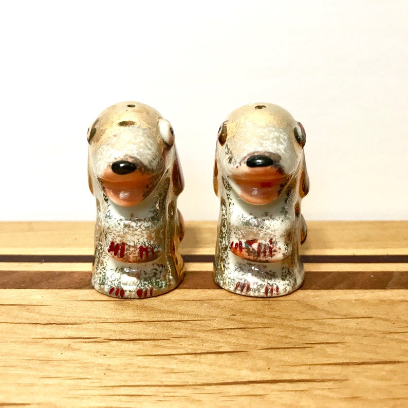 Rare Begging Dog Dogs Salt and Pepper Shakers Ceramic Made in Etsy