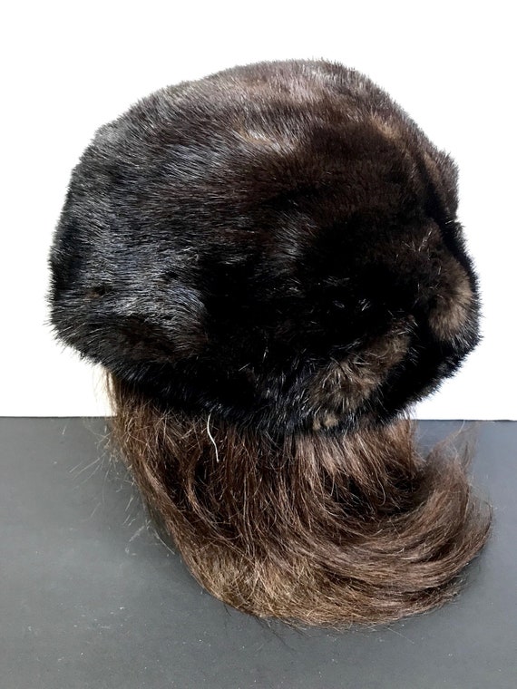 Alan Cherry Dark Mink Vintage Luxury Fur Hat Wome… - image 4