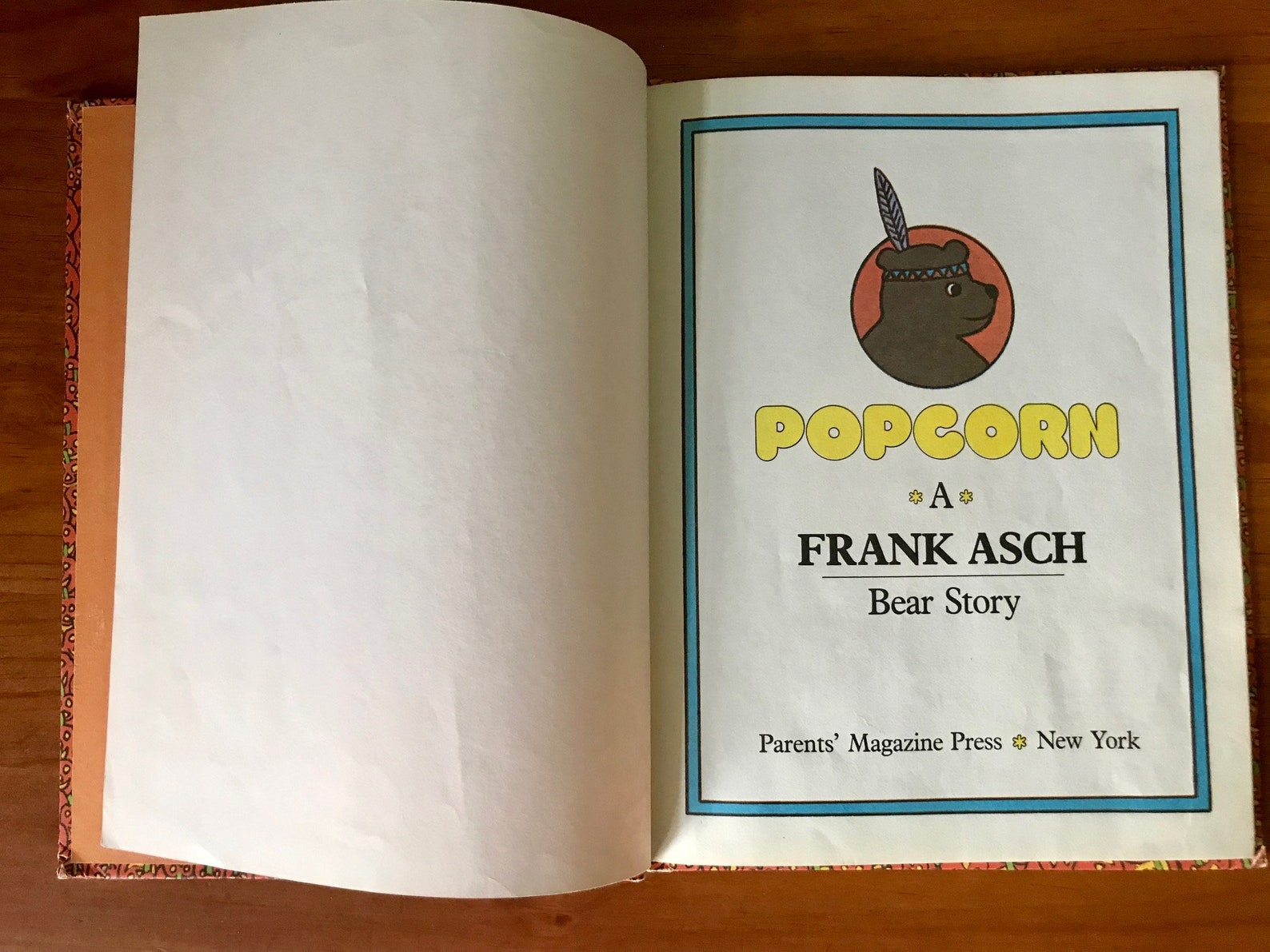 1979 Popcorn A Frank Asch Bear Story Hardcover Parents' Etsy
