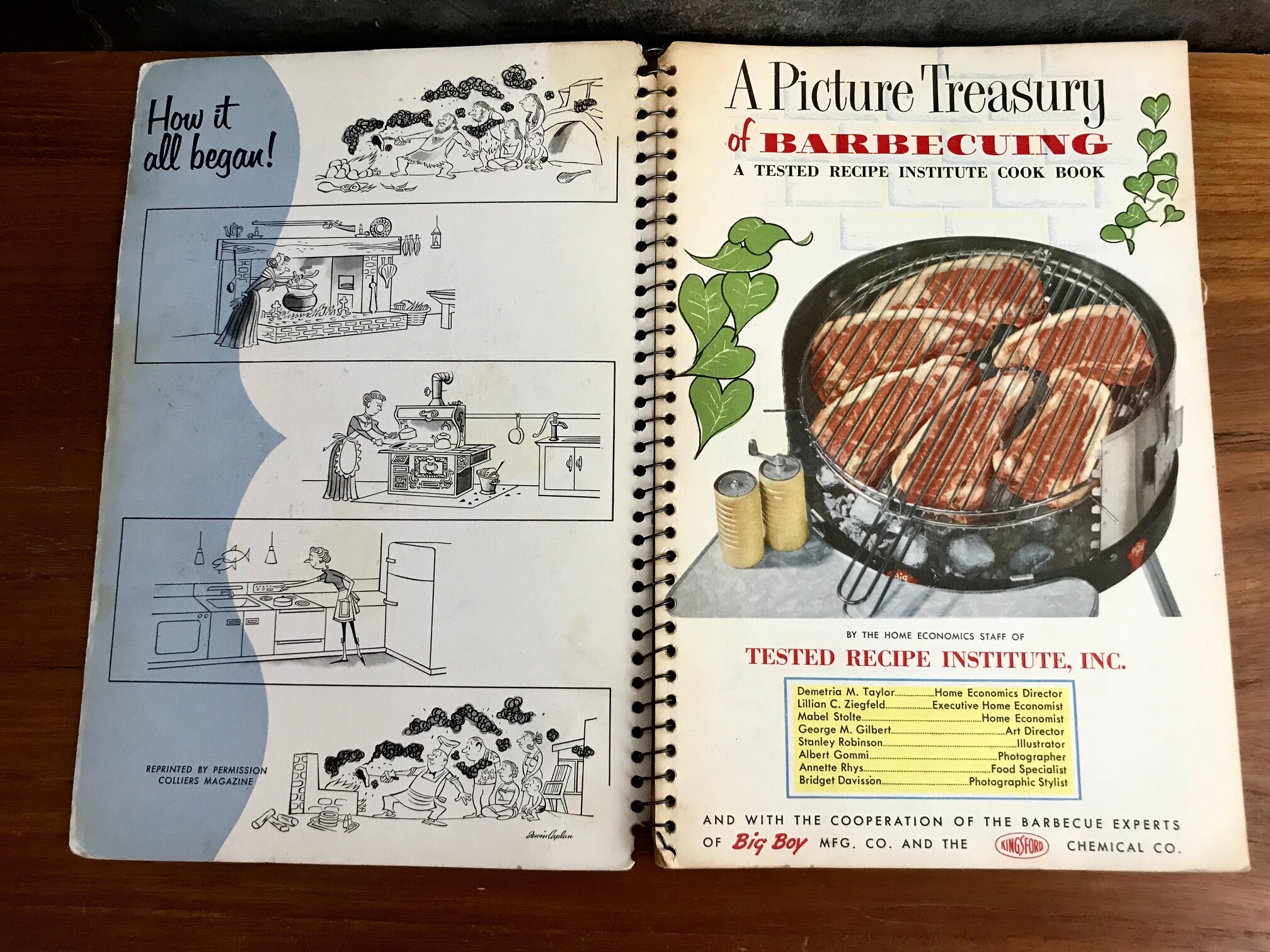 50's Spiral Bound Big Boy Barbecue Book - Etsy
