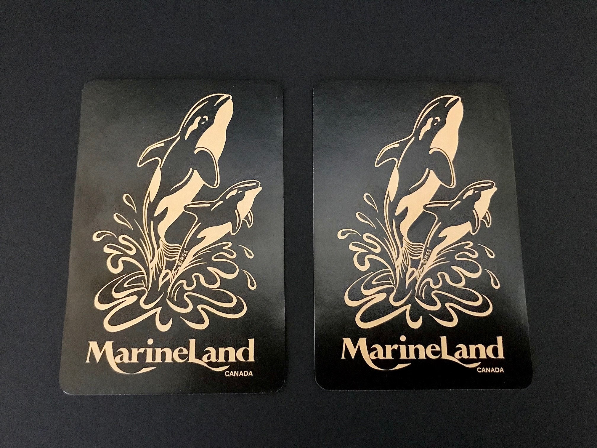 Lot of 4 Joker Card Cards Jokers Marineland Canada Black Gold
