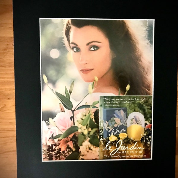 romance writers of canada magazine 1980s Jane Seymour Le Jardin Max Factor 1984 Original Magazine Advertisement Ad Actress Vintage Perfume Quote Romance Fragrance Beauty