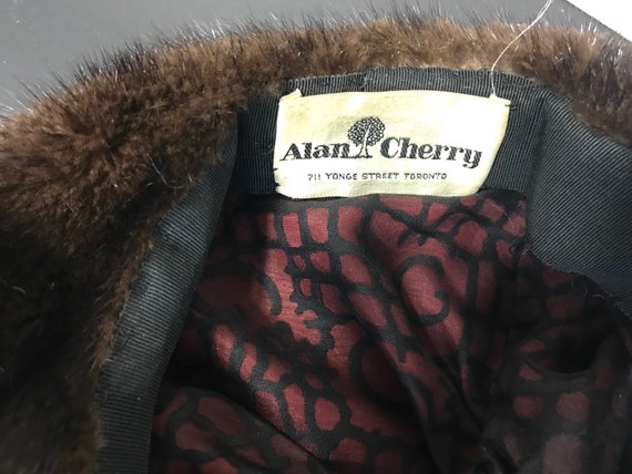 Alan Cherry Dark Mink Vintage Luxury Fur Hat Wome… - image 5