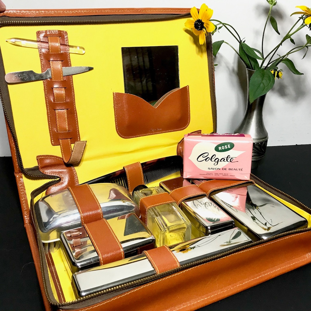 Colgate Rose Soap and Men's Toiletry Travel Shaving Case by Keystone Vintage Set Etsy