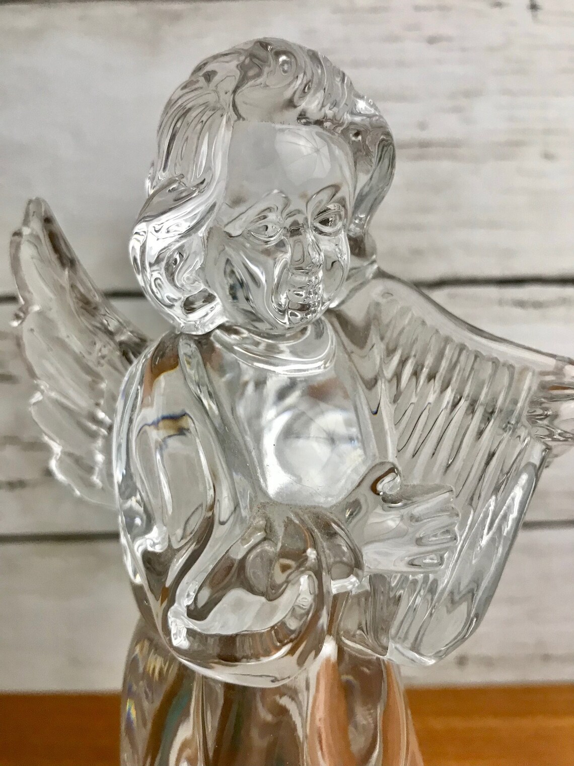 Mikasa Lead Crystal Angel with Harp Herald Collection Figurine Etsy