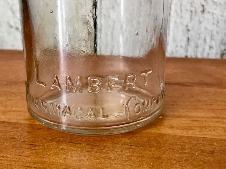 Antique Vintage Glass Listerine Bottle Lambert Pharmacal Etsy