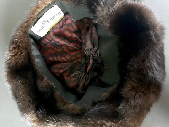 Alan Cherry Dark Mink Vintage Luxury Fur Hat Wome… - image 6