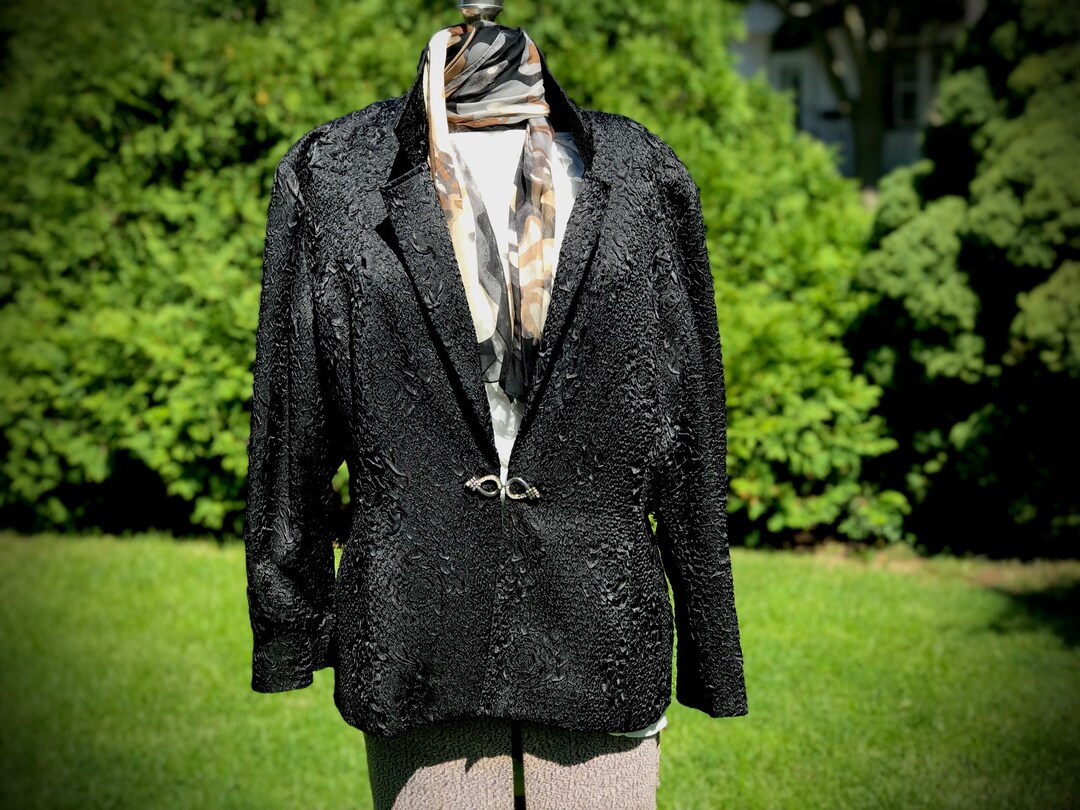 Joseph Ribkoff Oversized Blazer With Turn Back Cuff Black