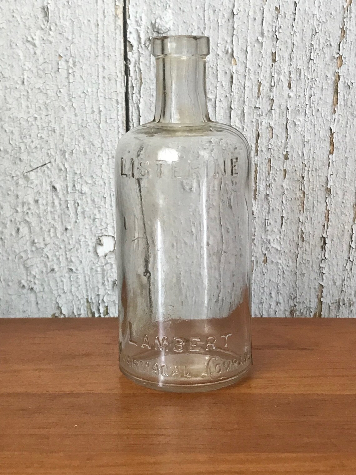Antique Vintage Glass Listerine Bottle Lambert Pharmacal Etsy