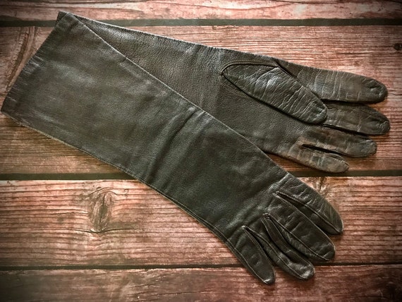 Dark brown shop leather gloves ladies