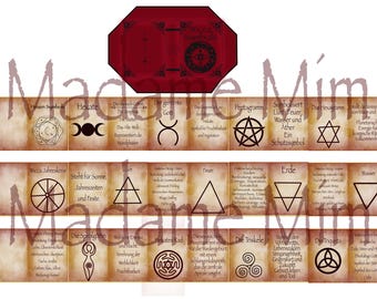 Wicca Witch Symbols mini Buxh Digital Download