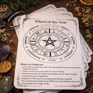 Hexen Spickzettel Karten (Englisch) – Witchcraft Reference Set für Tarot, Kräuter & Jahreskreis Wicca Ritual