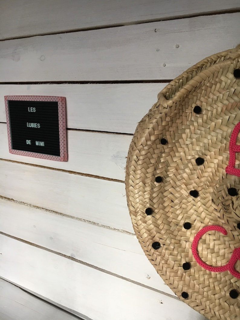 Round basket with TASSELS everywhere to personalize