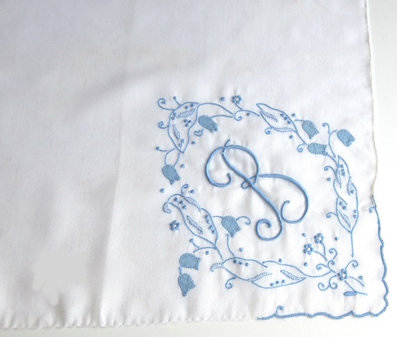 Vintage Madeira Monogram B Handkerchief - image 3