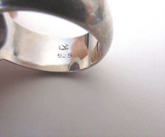 MCM Solid Sterling Silver And Amethyst Statement … - image 3