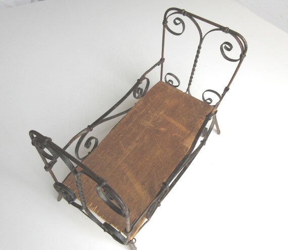 wrought iron doll bed