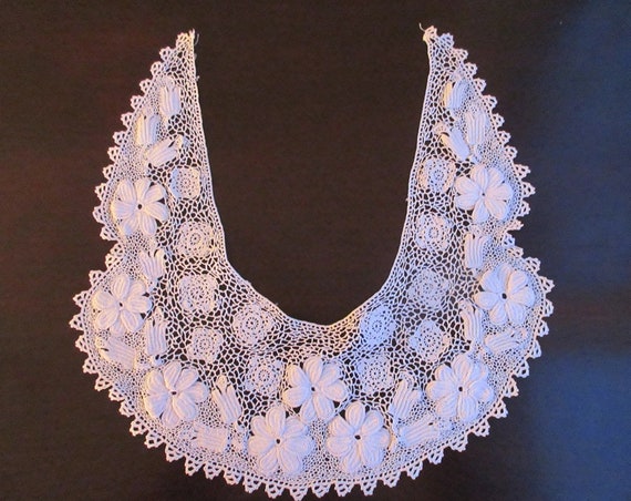 Antique Lace Hand Made Irish Crochet Floral Lace … - image 3