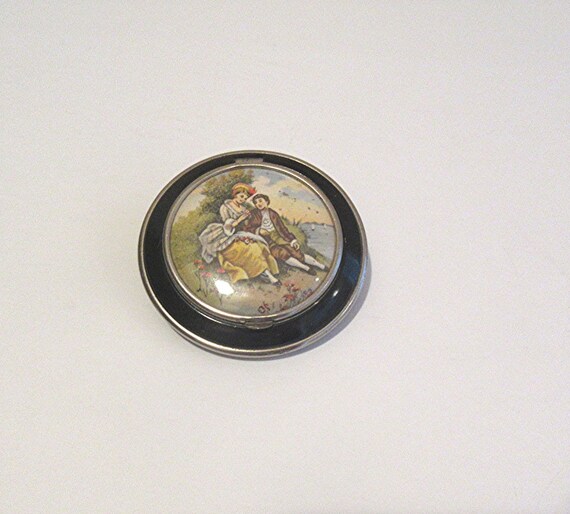 Vintage Pair Of Compacts, Black Enameled Young Co… - image 3