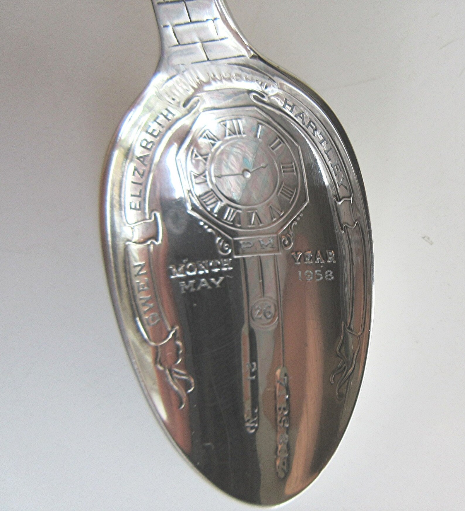 Vintage Baby Stork Spoon Sterling Silver Baby Birth Record Etsy
