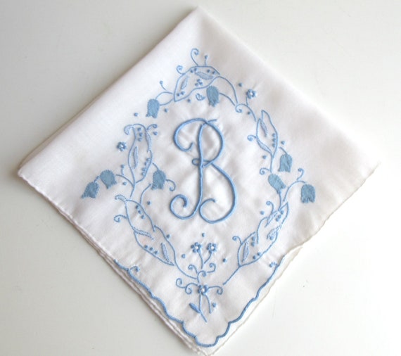 Vintage Madeira Monogram B Handkerchief - image 2