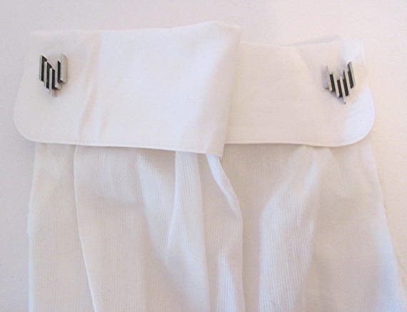 Solid Sterling Silver Cuff Links, Geometric Cuff … - image 8