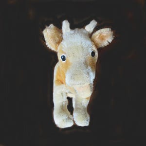 Vintage Steiff Mohair Cow, Bessy, 10&quot; Wide In Excellent Condition