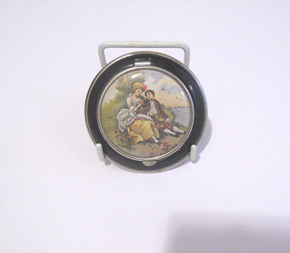 Vintage Pair Of Compacts, Black Enameled Young Co… - image 5