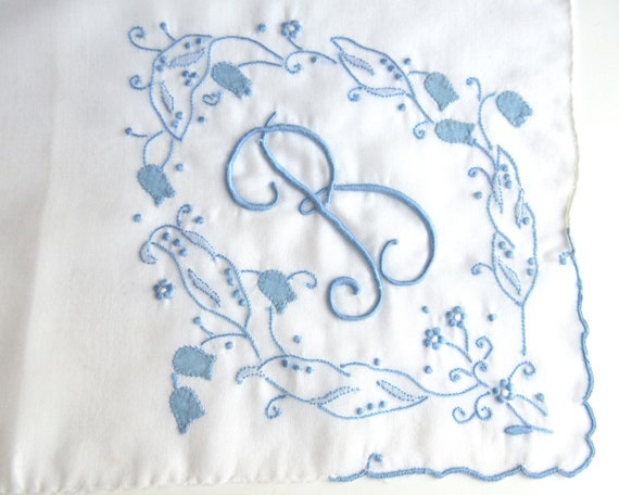 Vintage Madeira Monogram B Handkerchief - image 5