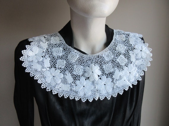 Antique Lace Hand Made Irish Crochet Floral Lace … - image 6