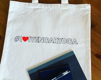 Yoga Tote Bag - I Heart Iyengar Yoga