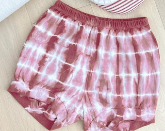 Tie Dye Iyengar Yoga Shorts - Women's + Men's, Dune Stripes