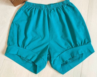 NEW** Organic & Recycled Cotton Iyengar Yoga Shorts - (Women's + Men's) Pune Style yoga bloomers - Moroccan Blue