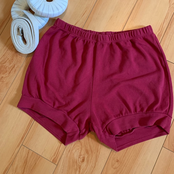 Pantaloncini da yoga Iyengar - Donna + Uomo, pantaloncini da yoga stile Pune - Rosso mattone