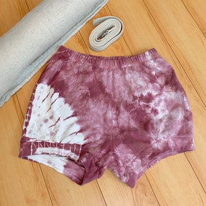 Tie Dye Iyengar Yoga Shorts Women's Men's, Pune Style yoga bloomers Dune Spiral image 1