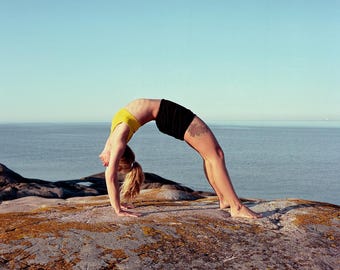 Pantalones cortos de yoga Iyengar de algodón (mujer y hombre) negros