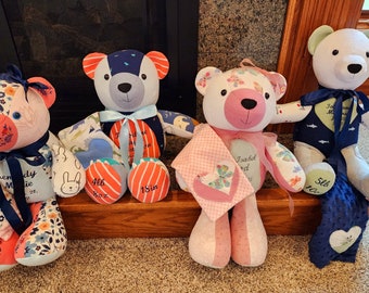 Memory Bear Pattern, Keepsake Bear, Memory Bear, Memorial Bear, Bear Sewing  Pattern, Teddy Bear Pattern, Bear Made of Clothes, Stuffed Bear 