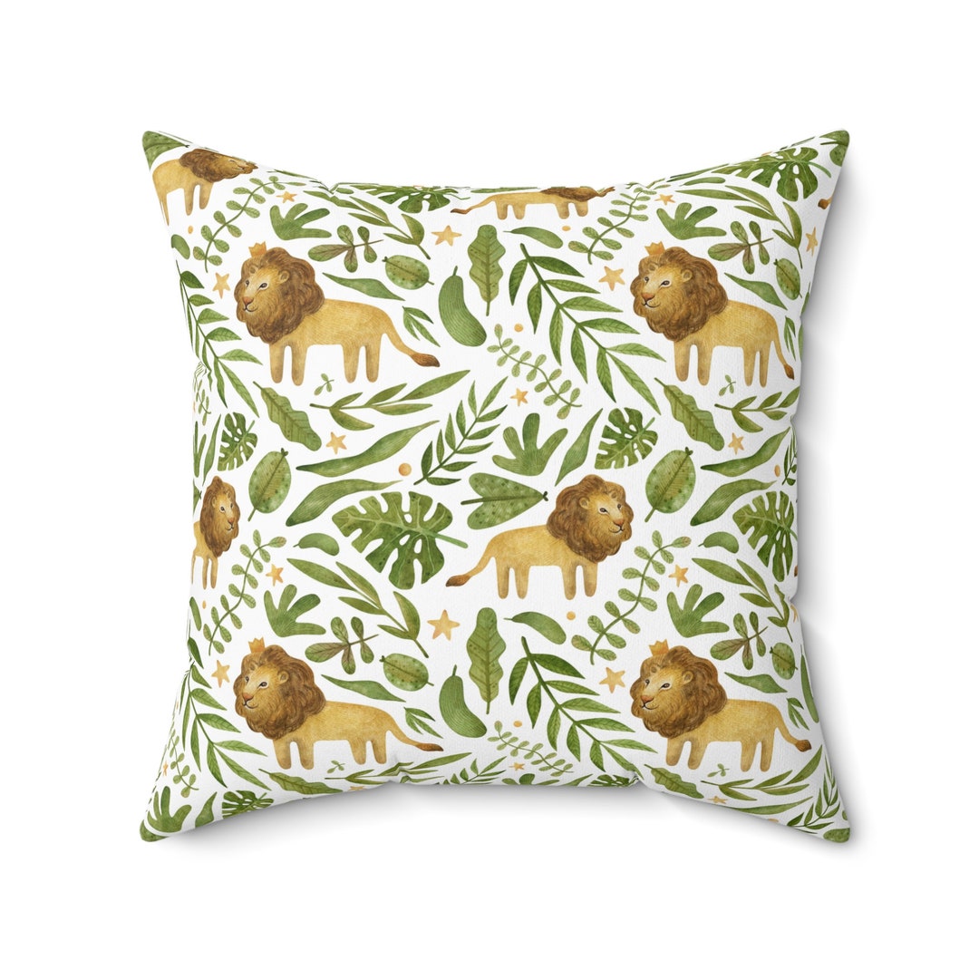 Lion Pillow Case Nursery Decor Kids Pillow Cover Baby Shower Etsy