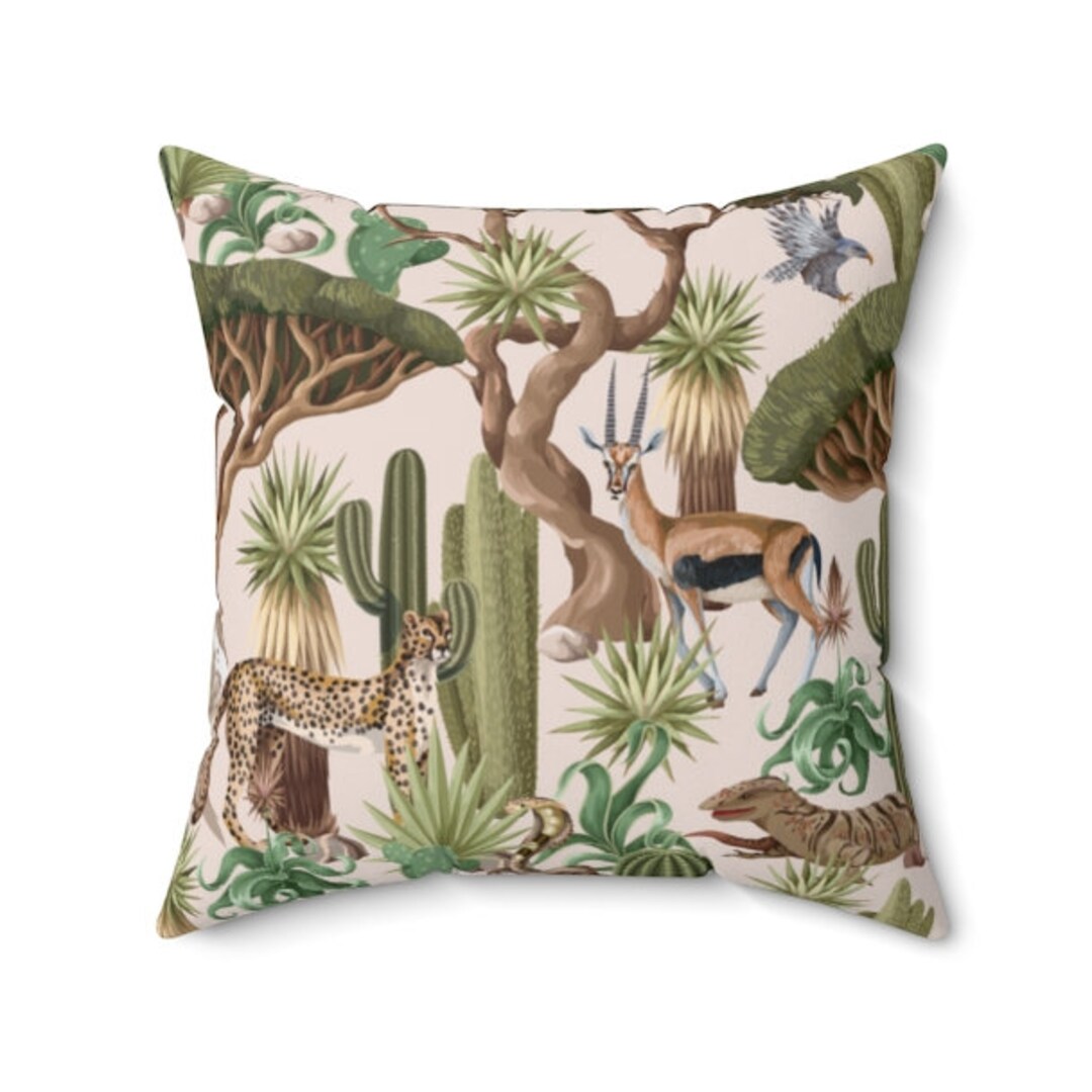 Safari Animals Pillow Case Nursery Decor Kids Pillow Cover Baby Shower