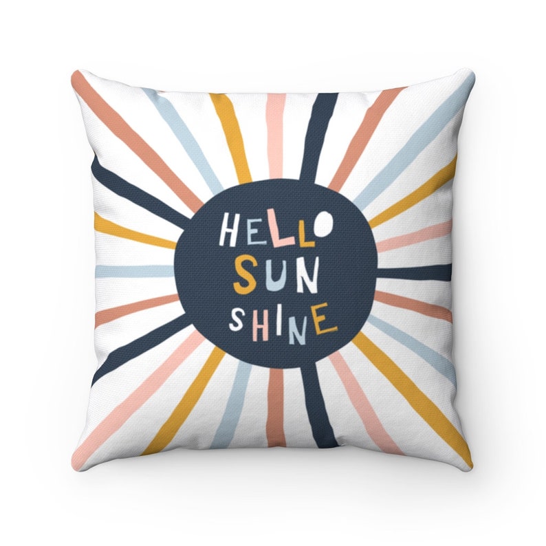 Sun Pillow Case Nursery Decor Kids Pillow Cover Baby Shower Etsy