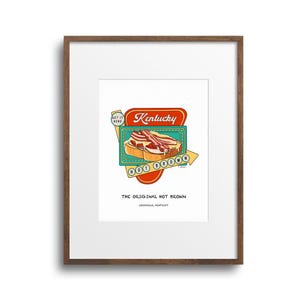 Hot Brown Louisville, Kentucky Digital Art Print, Home and Office Wall Art