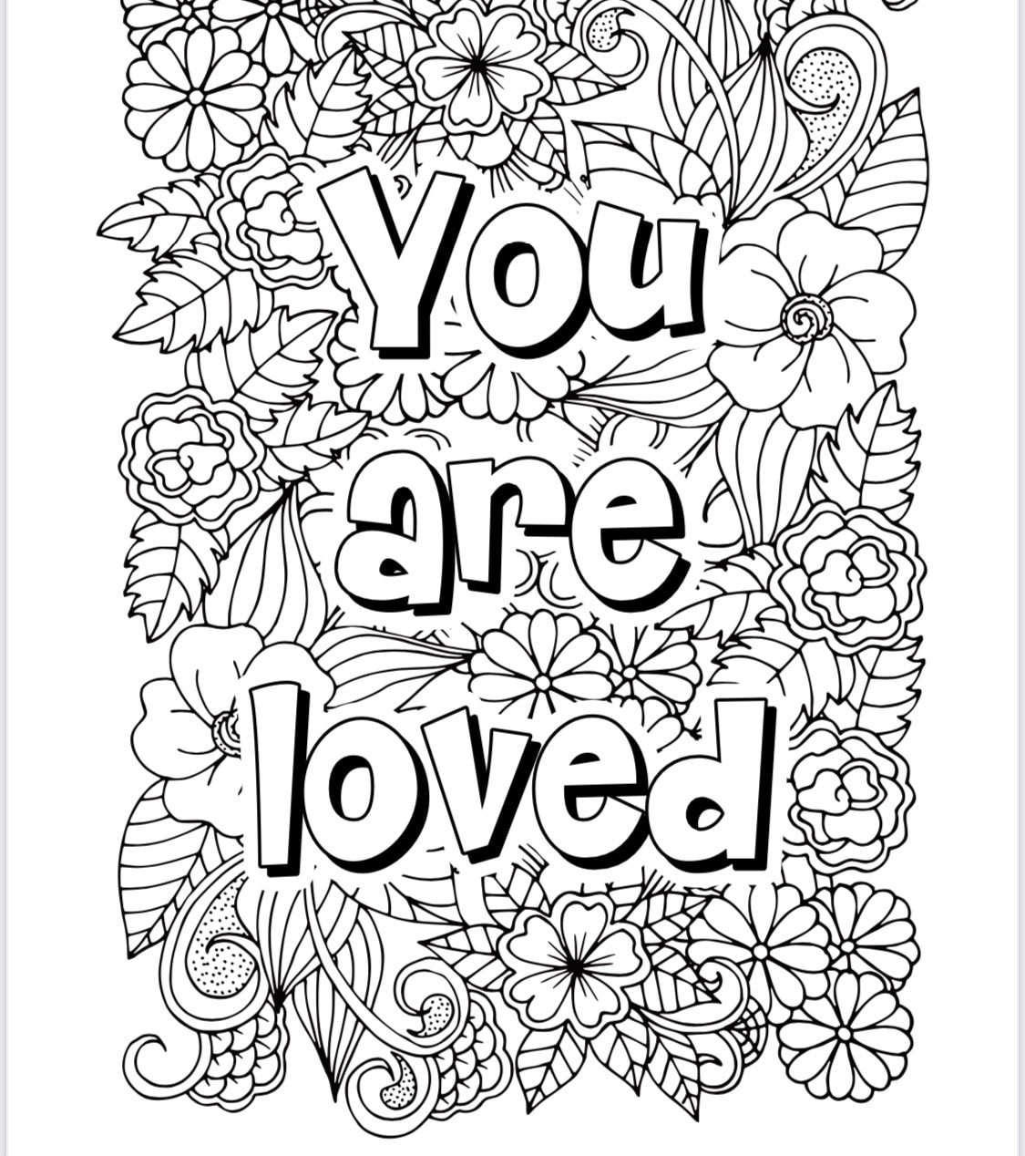Selflove Coloring Pages Digital Pdf Pages  Etsy Canada