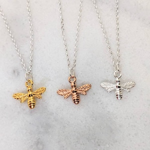 Sterling Silver Bee Charm Necklace
