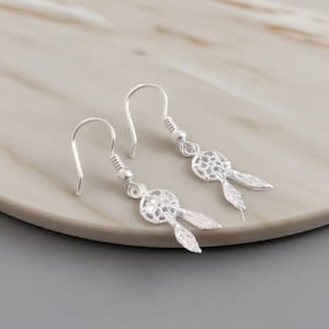 Sterling Silver Dreamcatcher Earrings