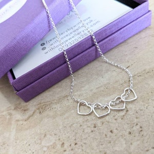 20 | 30 | 40e | 50e | 60e | 70e | Collier d'anniversaire en argent sterling du 80e anniversaire | Cadeau pour femme | Carte de message personnalisée GRATUITE