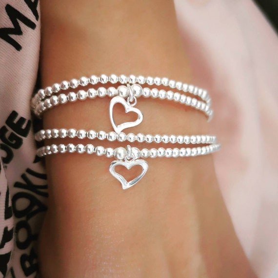 Beaded Heart Bracelet - Wanderer Bracelets