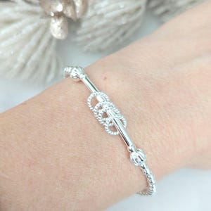 20 | 30 | 40e | 50e | 70e | Bracelet extensible en argent du 80e anniversaire | Cadeaux d'anniversaire pour femme | Carte de message personnalisée GRATUITE