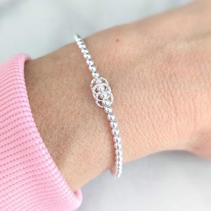 20 | 30 | 40e | 50e | 60e | 70e | Bracelet extensible 80e ou 90e anniversaire en argent sterling | Carte de message personnalisée GRATUITE