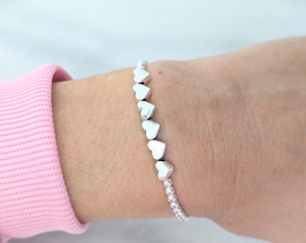 Milestone Birthday Bracelet: Silver Hearts for Each Decade